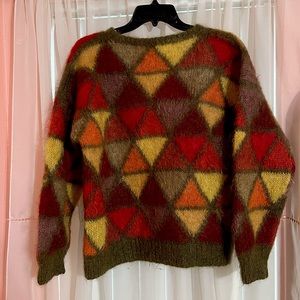 Vintage hand knit mohair sweater